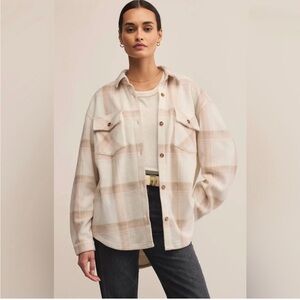 NWT Z Supply Hiker Plaid Oversized Polar Fleece Jacket S/M